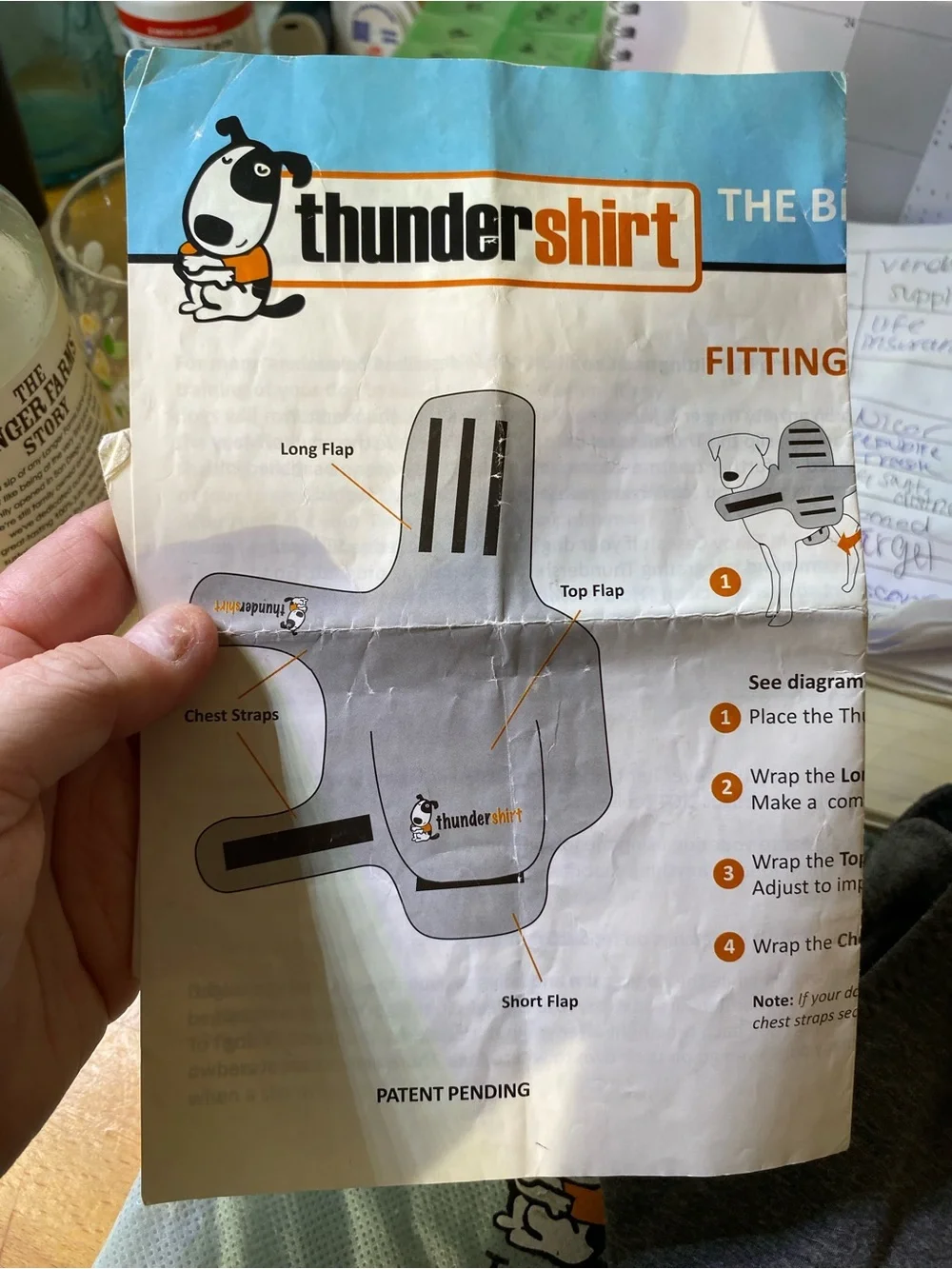 Thundershirt with bag and all info papers